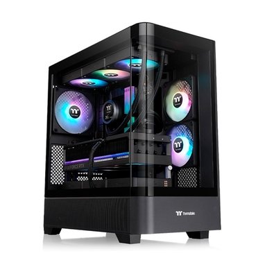 Gabinete Gamer Thermaltake View 290 TG ARGB, Mid-Tower, Vidro Temperado Curvo, 3x FANs ARGB, Preto - CA-11G-00M1WN-00