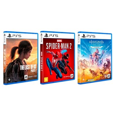 Kit Jogo The Last of US, Parte 1 + Marvel's Spider-Man 2 PS5