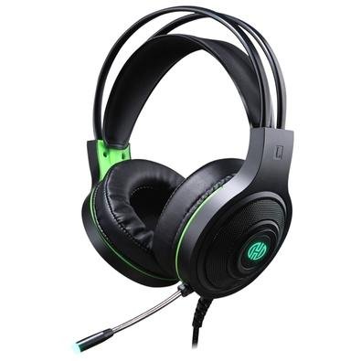 Headset Gamer Hoopson, LED Verde, USB, Microfone LED, Driver 40MM, Preto - F-101 - VD