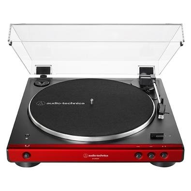 Toca Discos Audio-Technica Automático, Bluetooth, Belt-Drive, Vermelho - AT-LP60XBT-RD