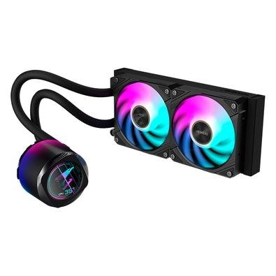 Water Cooler Gigabyte Aorus 240, RGB, 240mm, Intel/AMD, com Display LCD, Preto - GP-AORUS WATERFORCE X II 240