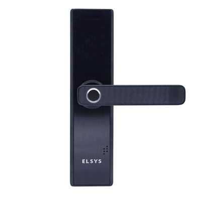 Fechadura Eletrônica Digital De Embutir Com Biometria Elsys, Preto - ESF-DE2000B