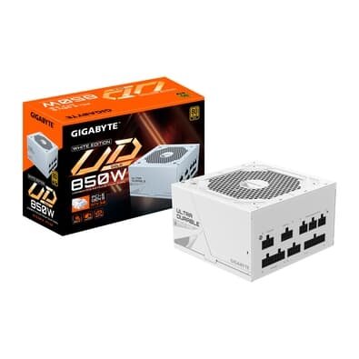 Fonte Gigabyte Ultra Durable, 850W, 80 Plus Gold Branca, Modular, PFC Ativo, Bivolt, Branco - GP-UD850GM PG5 WHITE