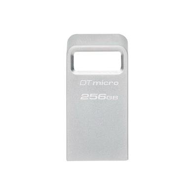 Pen Drive 256GB Kingston DataTraveler Micro, USB 3.2 Gen 1, Leitura de 200MB/s, Metal - DTMC3G2/256GB