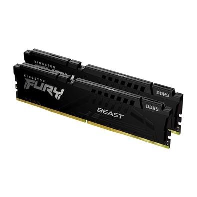Memória RAM Kingston Fury Beast XMP, 64GB (2X32GB), 6400MT/s DDR5, DIMM, CL32, Preto - KF564C32BBK2-64