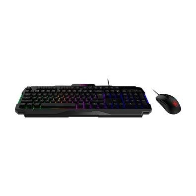 Kit Teclado Gamer MSI Forge GK100, RGB, US + Mouse Gamer, 6400 DPI, 7 Botões, Preto - S11-04US20L-HH9