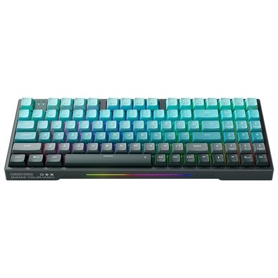 Teclado Mecânico Gamer Machenike K500F-B94W, RGB Switch GR Silver, Tri-Mode Gasket Mount 96%, Verde - JJ02GZ00D
