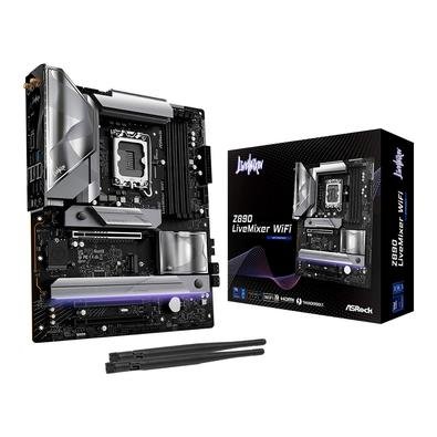 Placa Mãe ASRock Z890 LiveMixer, Intel, LGA 1851, ATX, WiFi, DDR5, Preto - 90-MXBPA