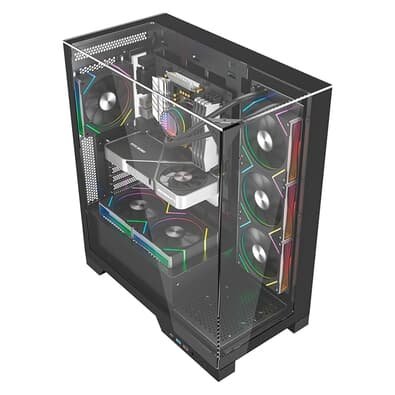 Gabinete Liketec Gamer Empire, Sky Tower, ATX, Lateral e Frontal em Vidro Temperado, Dark - LC-AT-EMPIRE-2091