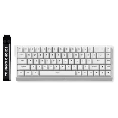Teclado Magnético Gamer Mchose Ace 68, RGB, Hall Effect, USB-C, Branco- MC-Ace68-24