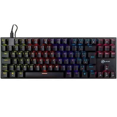 Teclado Mecanico Gamer Kalkan Loki TKL, Rainbow, Switches YH Marrom, USB Tipo-C, ABNT2, Preto - KLK00014