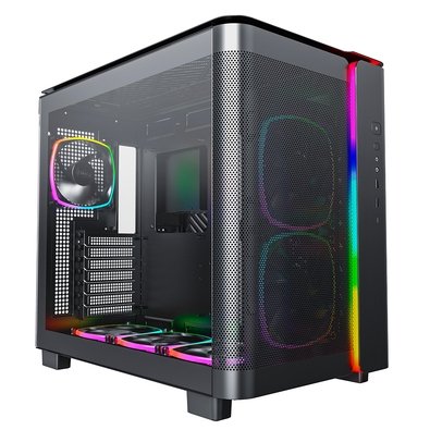 Gabinete Gamer Montech King 95 Pro, Mid-Tower, Vidro Duplo Temperado, Com 6X Fans, Preto - KING95PBK