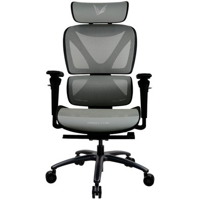 Cadeira Ergonômica Formula V Ergolux 6, Malha Ventilada, Apoio Lombar Regulável, Cinza Fumaça - ERGLX6-G