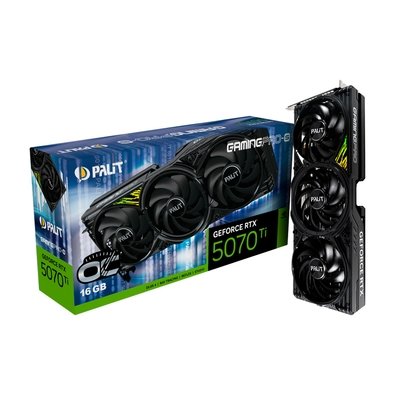 Placa de Video Palit GeForce RTX 5070 Ti 16GB GamingPro-S OC GDDR7 256bits - NE7507TS19T2-GB2031U