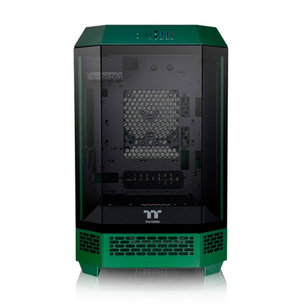 Gabinete Gamer Thermaltake The Tower 300, Micro-Tower, Lateral em Vidro Temperado, 2x FANs 140mm, Racing Green - CA-1Y4-00SCWN-00 Gabinete Gamer Thermaltake The Tower 300, Micro-Tower, Lateral em Vidro Temperado, 2x FANs 140mm, Racing Green - CA-1Y4-00SCWN-00