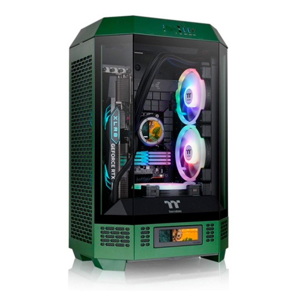 Gabinete Gamer Thermaltake The Tower 300, Micro-Tower, Lateral em Vidro Temperado, 2x FANs 140mm, Racing Green - CA-1Y4-00SCWN-00 Gabinete Gamer Thermaltake The Tower 300, Micro-Tower, Lateral em Vidro Temperado, 2x FANs 140mm, Racing Green - CA-1Y4-00SCWN-00