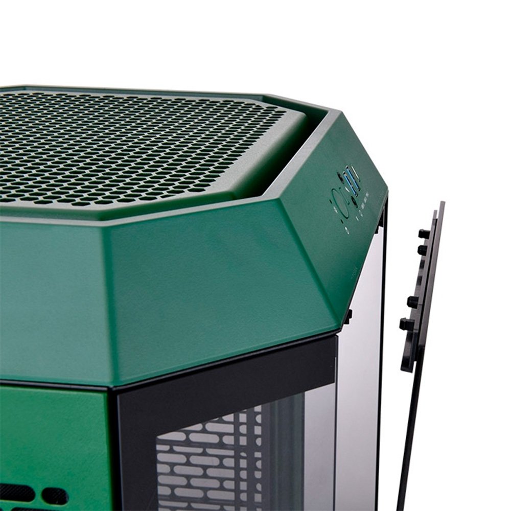 Gabinete Gamer Thermaltake The Tower 300, Micro-Tower, Lateral em Vidro Temperado, 2x FANs 140mm, Racing Green - CA-1Y4-00SCWN-00 Gabinete Gamer Thermaltake The Tower 300, Micro-Tower, Lateral em Vidro Temperado, 2x FANs 140mm, Racing Green - CA-1Y4-00SCWN-00