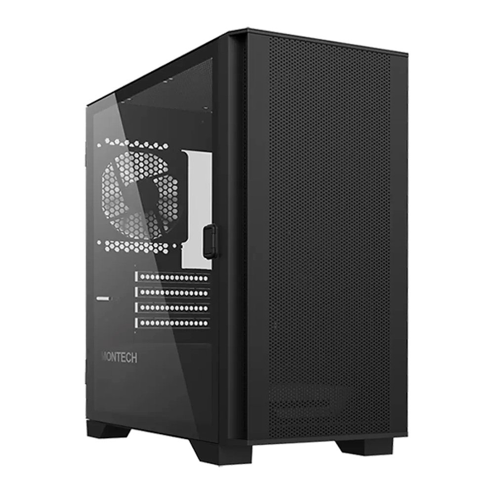 Gabinete Gamer Montech AIR 100 Lite, Mini Tower, Lateral em Vidro Temperado, 2x FANs, Preto - AIR100LITEB Gabinete Gamer Montech AIR 100 Lite, Mini Tower, Lateral em Vidro Temperado, 2x FANs, Preto - AIR100LITEB