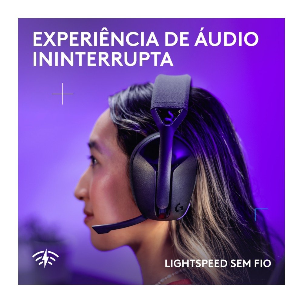 Headset Gamer Sem Fio Logitech G321 LIGHTSPEED, Bluetooth, Compatível com PC, PS4, PS5 e Nintendo Switch, Preto - 981-001562 Headset Gamer Sem Fio Logitech G321 LIGHTSPEED, Bluetooth, Compatível com PC, PS4, PS5 e Nintendo Switch, Preto - 981-001562