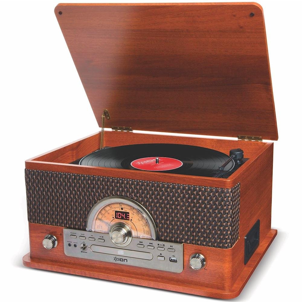 Toca Discos Ion, 7 em 1, Conversor Digital, Bluetooth, USB - SUPERIORLP Toca Discos Ion, 7 em 1, Conversor Digital, Bluetooth, USB - SUPERIORLP