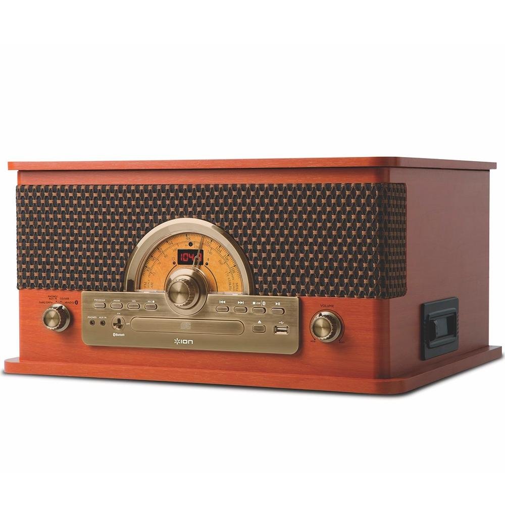 Toca Discos Ion, 7 em 1, Conversor Digital, Bluetooth, USB - SUPERIORLP Toca Discos Ion, 7 em 1, Conversor Digital, Bluetooth, USB - SUPERIORLP