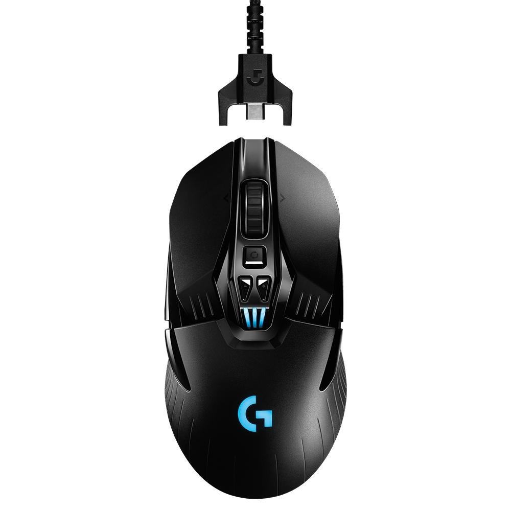 Mouse Gamer Sem Fio Logitech G903 LIGHTSPEED RGB LIGHTSYNC, Design Ambidestro Personalizável, HERO 25K, Compatível POWERPLAY - 910-005671