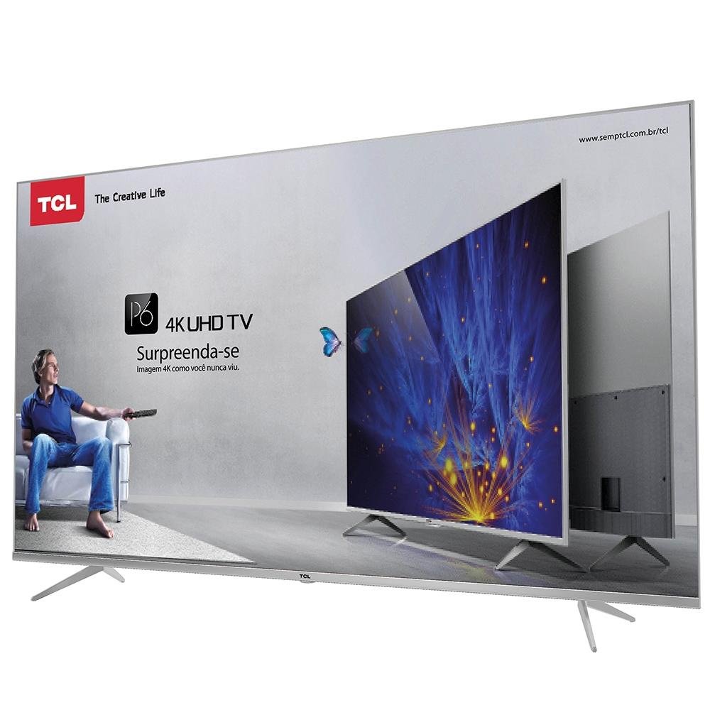 Smart TV LED 4K 65´ TCL P6US, 3 HDMI, 2 USB, HDR - 65P6US