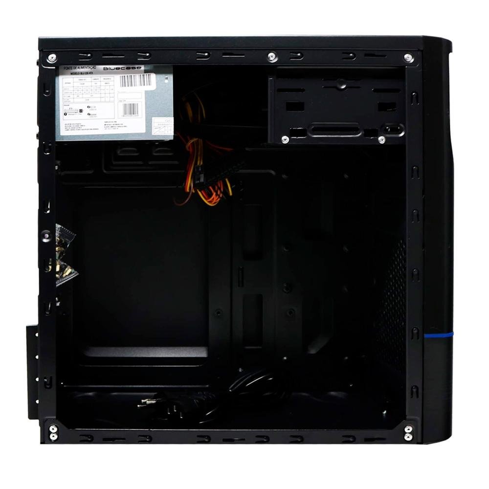 Gabinete Bluecase BG-2315B, Mini Tower, Com Fonte, Preto e Azul - BG2315BGCASE Gabinete Bluecase BG-2315B, Mini Tower, Com Fonte, Preto e Azul - BG2315BGCASE