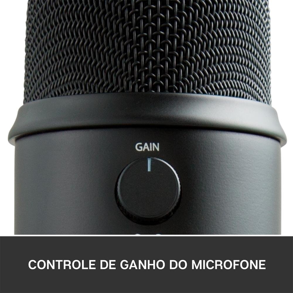 Microfone Condensador USB Blue Yeti Preto