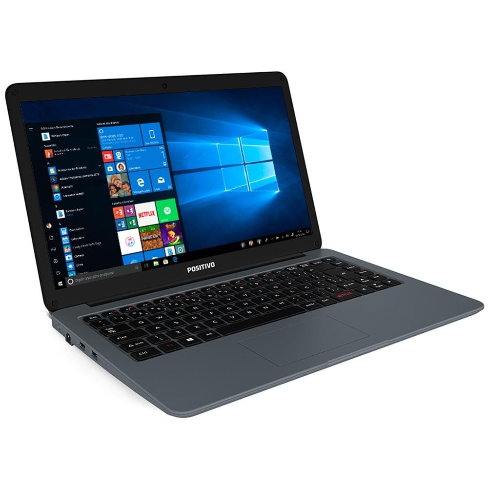 Notebook Positivo Motion Intel Core i3-7020U, 4GB, 1TB, Windows 10 Home, 14´, Cinza  - 3011572