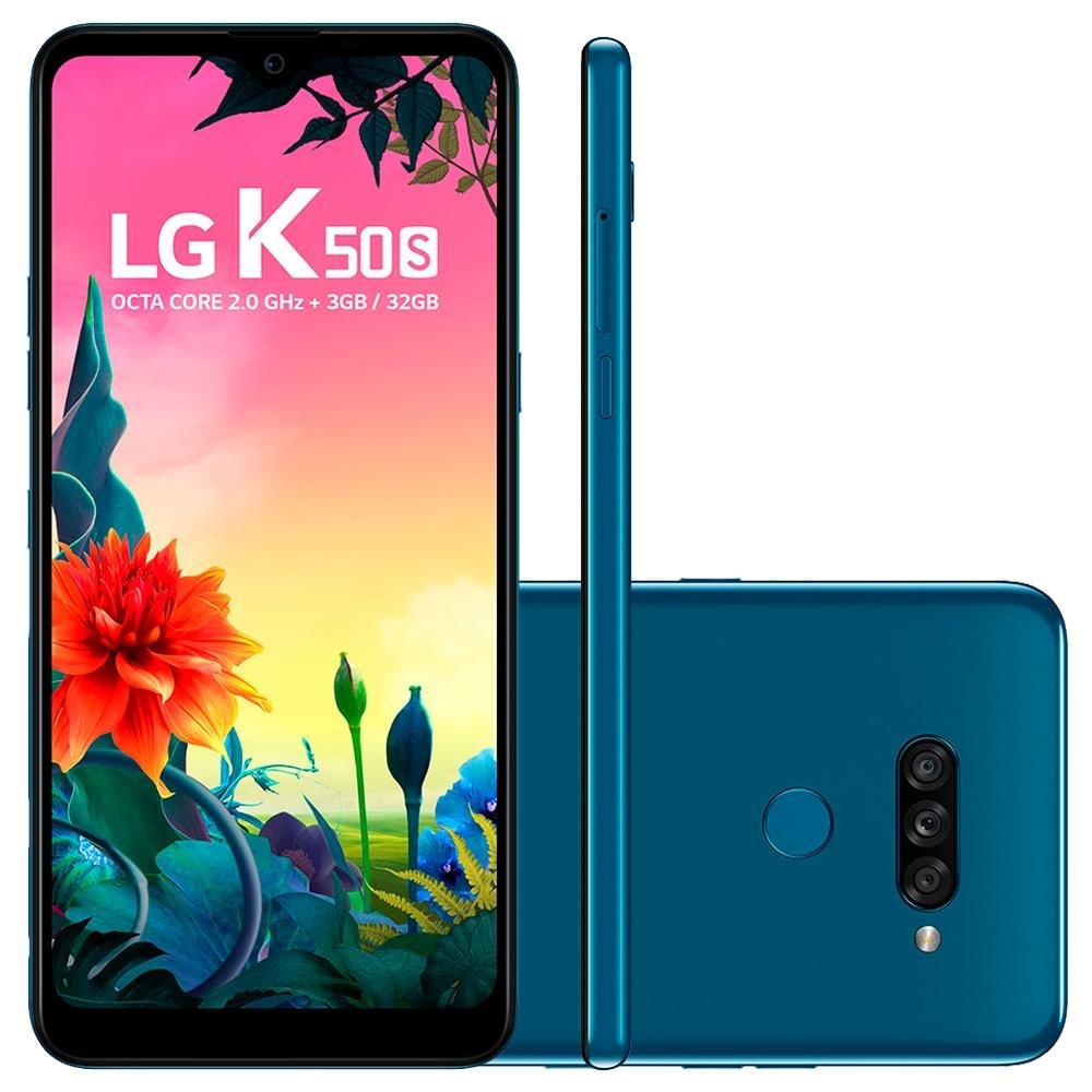 Smartphone LG K50S, 32GB, 13MP, Tela 6.5´, Azul - LMX540BMW Smartphone LG K50S, 32GB, 13MP, Tela 6.5´, Azul - LMX540BMW