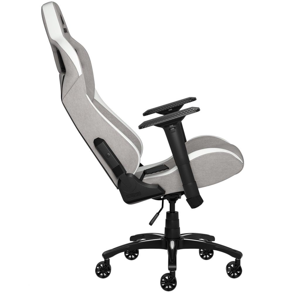 Cadeira Gamer Corsair T3 Rush, Até 120Kg, Apoio de Braços 4D, com Almofadas, Reclinável, Cinza e Branco - CF-9010030-WW Cadeira Gamer Corsair T3 Rush, Até 120Kg, Apoio de Braços 4D, com Almofadas, Reclinável, Cinza e Branco - CF-9010030-WW