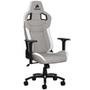 Cadeira Gamer Corsair T3 Rush, Até 120Kg, Apoio de Braços 4D, com Almofadas, Reclinável, Cinza e Branco - CF-9010030-WW