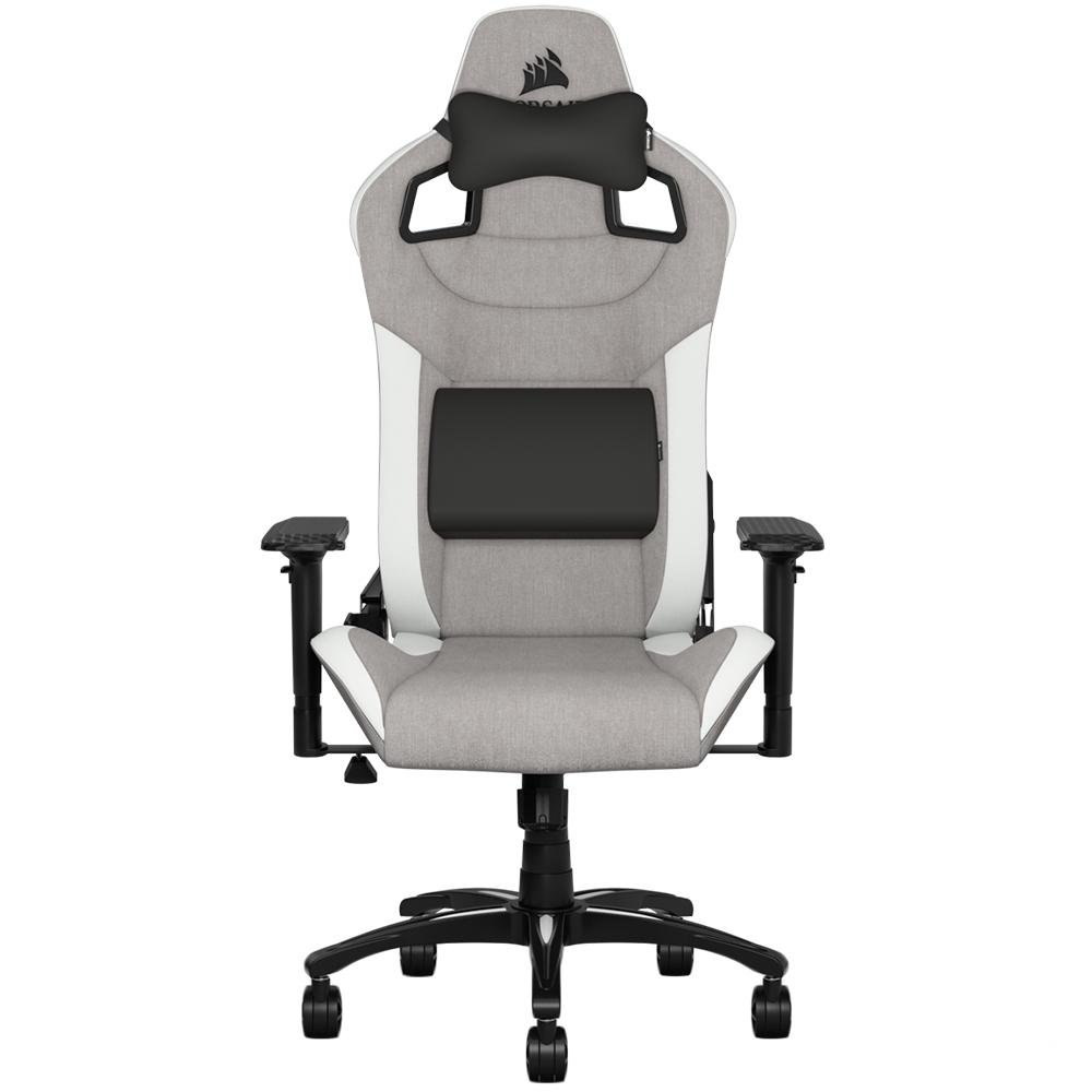 Cadeira Gamer Corsair T3 Rush, Até 120Kg, Apoio de Braços 4D, com Almofadas, Reclinável, Cinza e Branco - CF-9010030-WW Cadeira Gamer Corsair T3 Rush, Até 120Kg, Apoio de Braços 4D, com Almofadas, Reclinável, Cinza e Branco - CF-9010030-WW