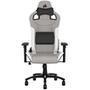 Cadeira Gamer Corsair T3 Rush, Até 120Kg, Apoio de Braços 4D, com Almofadas, Reclinável, Cinza e Branco - CF-9010030-WW