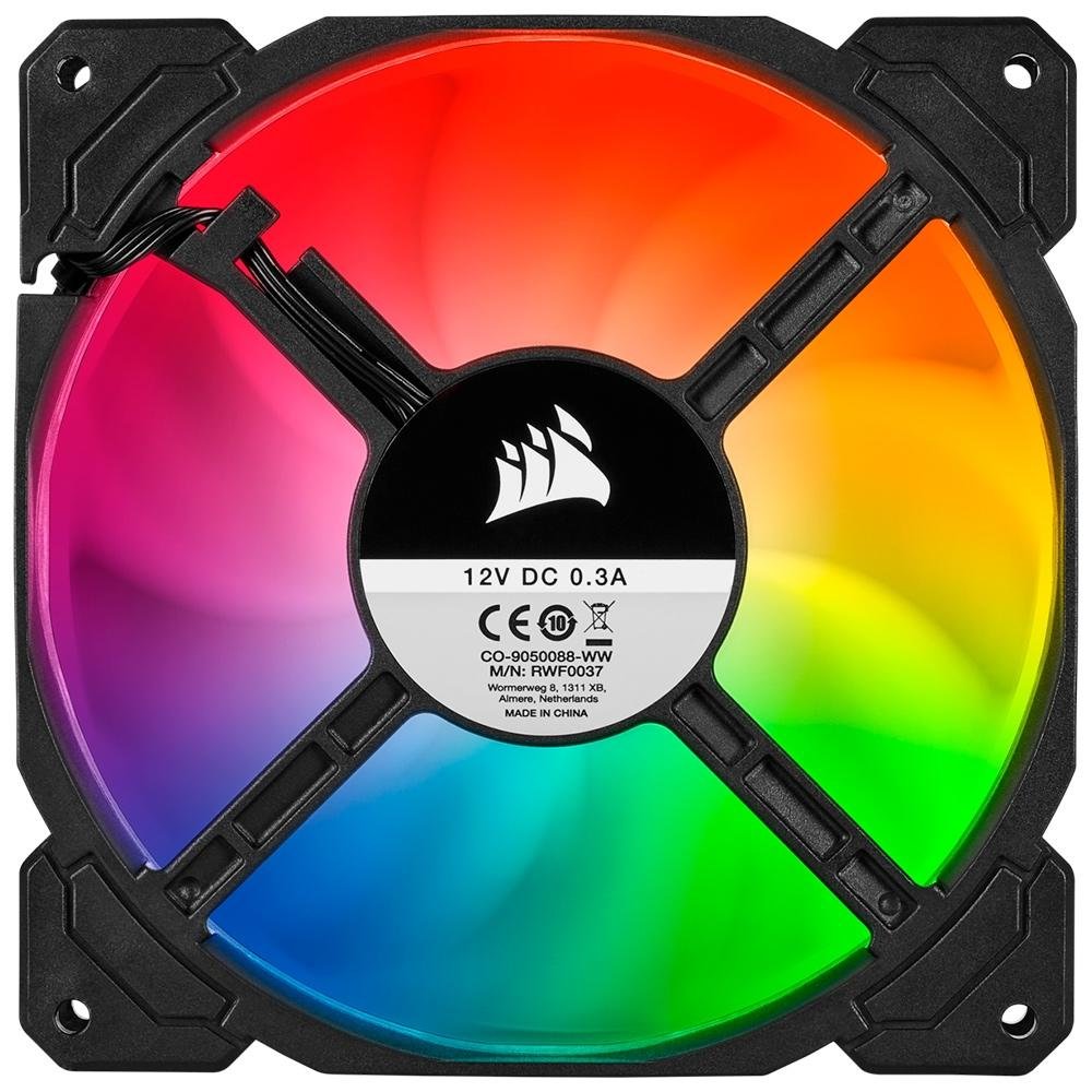 Ventoinha Corsair iCUE SP140, 140mm, RGB, Preto - CO-9050095