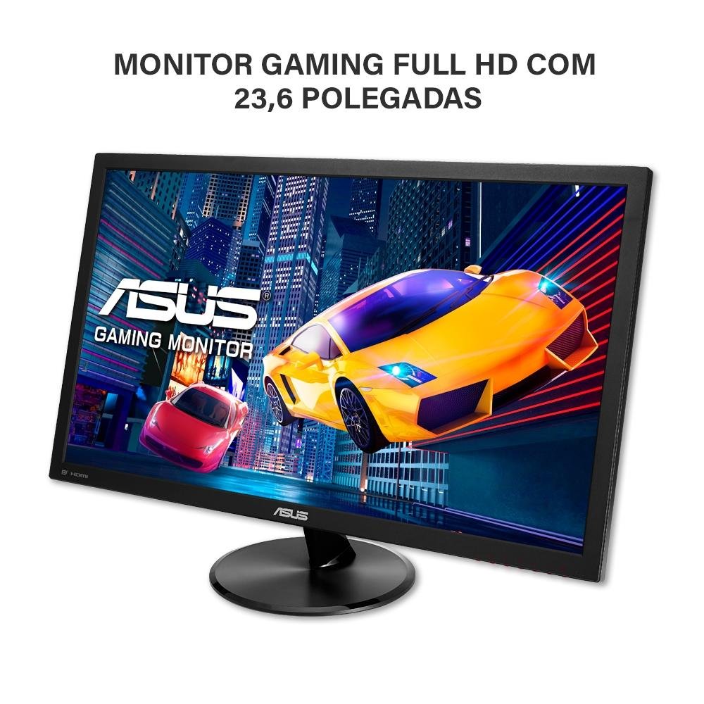 Monitor Gamer Asus 23.8' IPS, Wide, 144 Hz, Full HD, 1ms, Adaptive Sync, HDMI/DisplayPort, Vesa, Som Integrado - VP249QGR Monitor Gamer Asus 23.8' IPS, Wide, 144 Hz, Full HD, 1ms, Adaptive Sync, HDMI/DisplayPort, Vesa, Som Integrado - VP249QGR