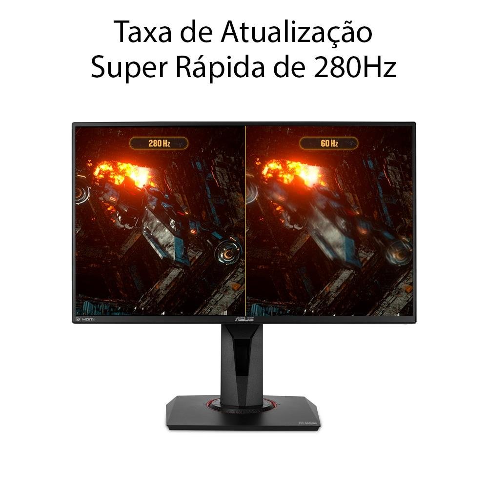 Monitor Gamer Asus TUF 24.5' IPS, Wide, 280 Hz, Full HD, 1ms, FreeSync, HDR, 99% sRGB, HDMI/DisplayPort, Ajuste de Altura, Vesa - VG259QM Monitor Gamer Asus TUF 24.5' IPS, Wide, 280 Hz, Full HD, 1ms, FreeSync, HDR, 99% sRGB, HDMI/DisplayPort, Ajuste de Altura, Vesa - VG259QM