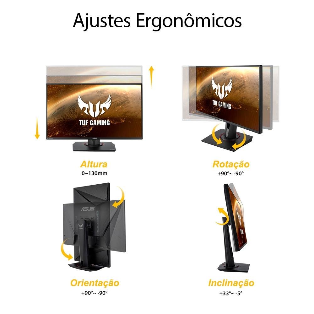 Monitor Gamer Asus TUF 24.5' IPS, Wide, 280 Hz, Full HD, 1ms