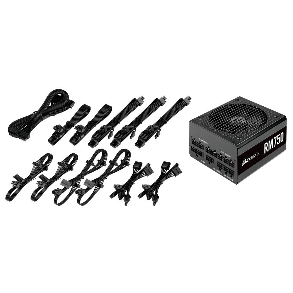 Fonte Corsair RM750, 750W, 80 Plus Gold, Modular - CP