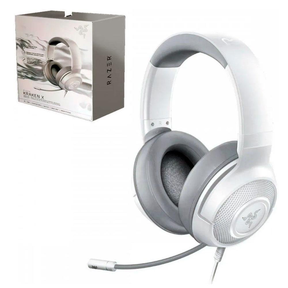 Headset Gamer Razer Kraken X, P2, Drivers 40mm, Console Mercury White - RZ04-02890300-R3U1 Headset Gamer Razer Kraken X, P2, Drivers 40mm, Console Mercury White - RZ04-02890300-R3U1