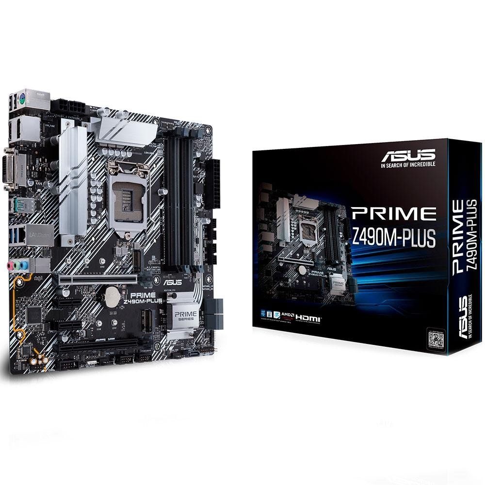 Placa Mãe Asus Prime Z490M-Plus, Intel LGA 1200, mATX, DDR4 | KaBuM!