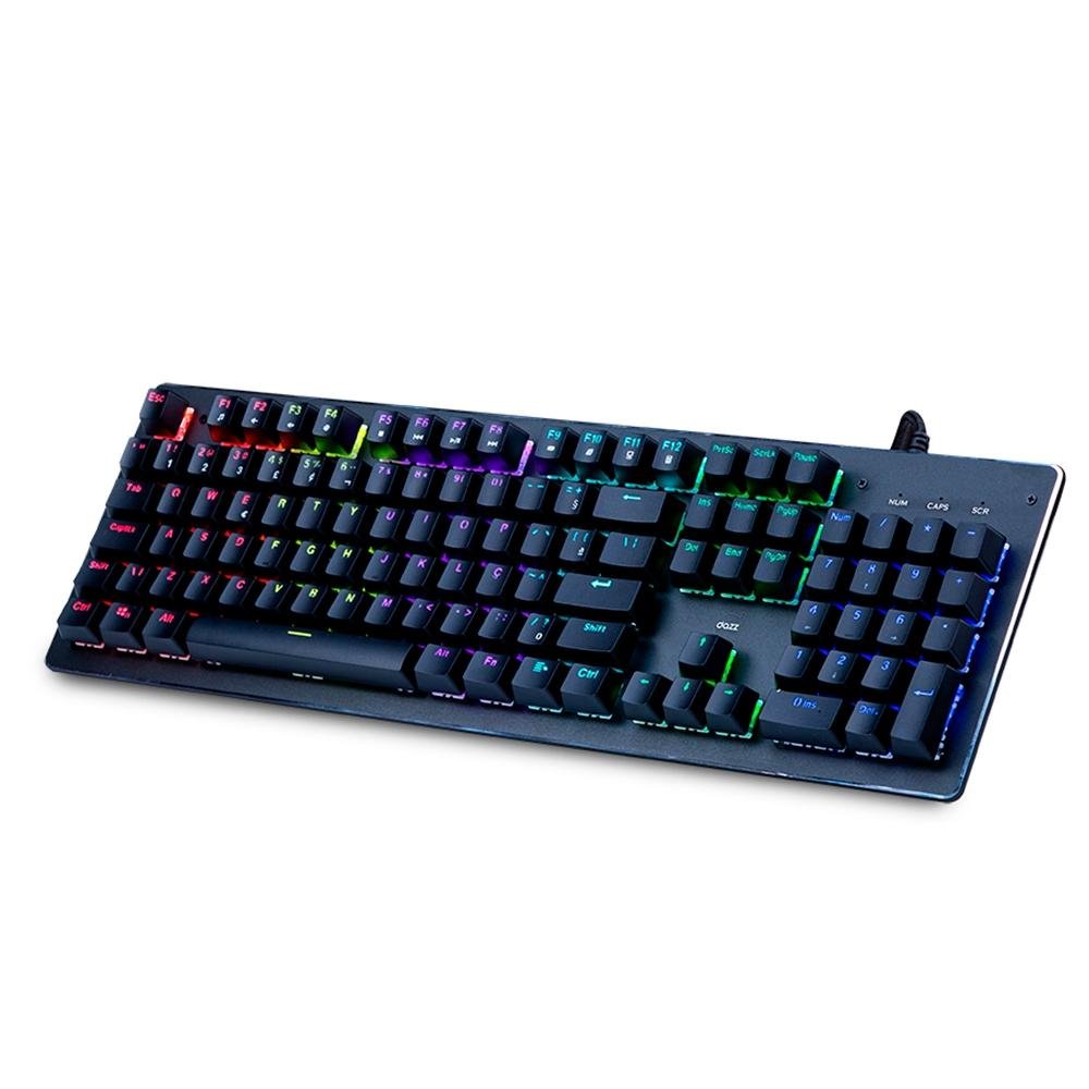 Teclado Mecânico Gamer Dazz Orion, RGB, Switch Gateron Blue, ABNT2