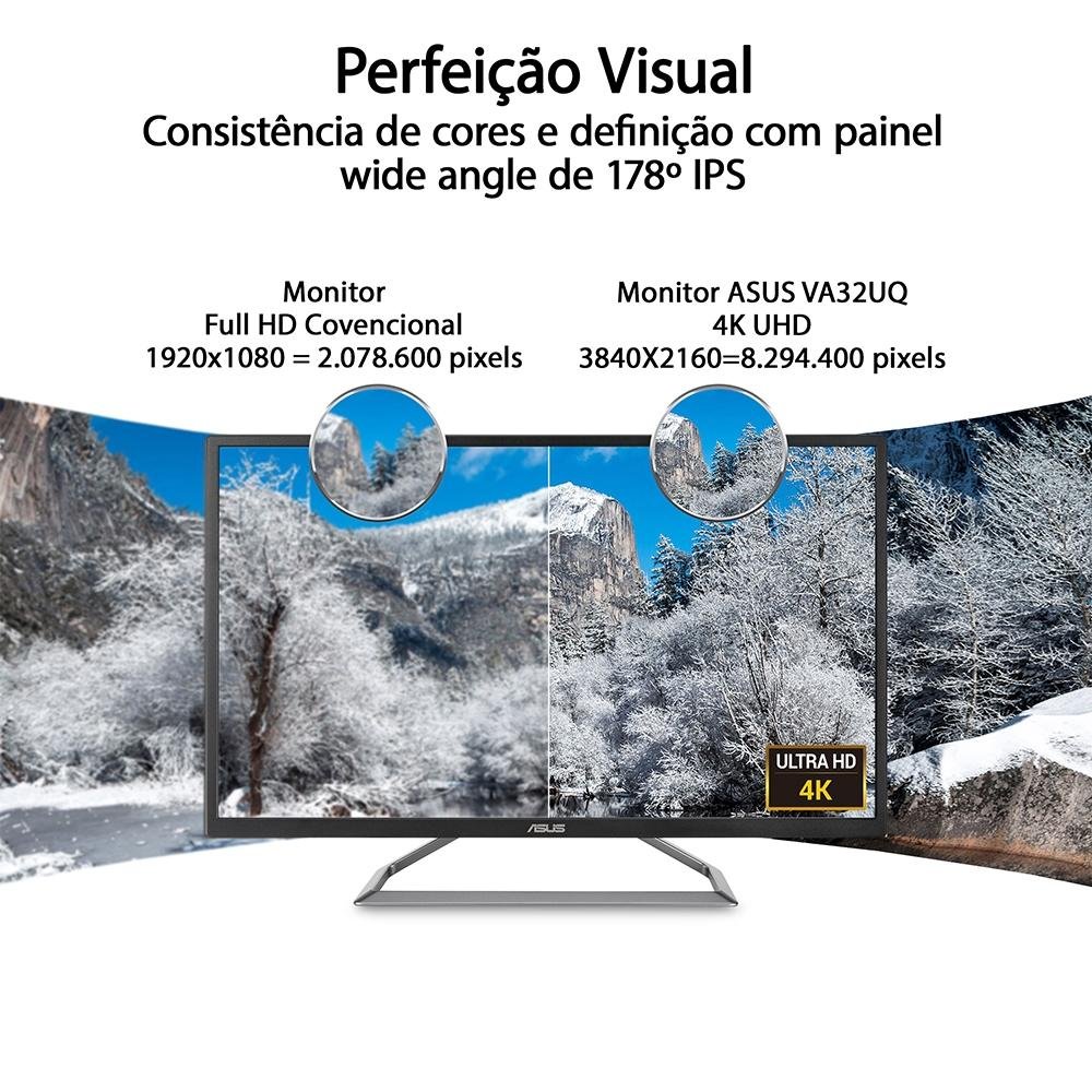 Monitor Asus Eye Care 31.5' LED, 4K UHD, HDMI, VESA, Ajuste de