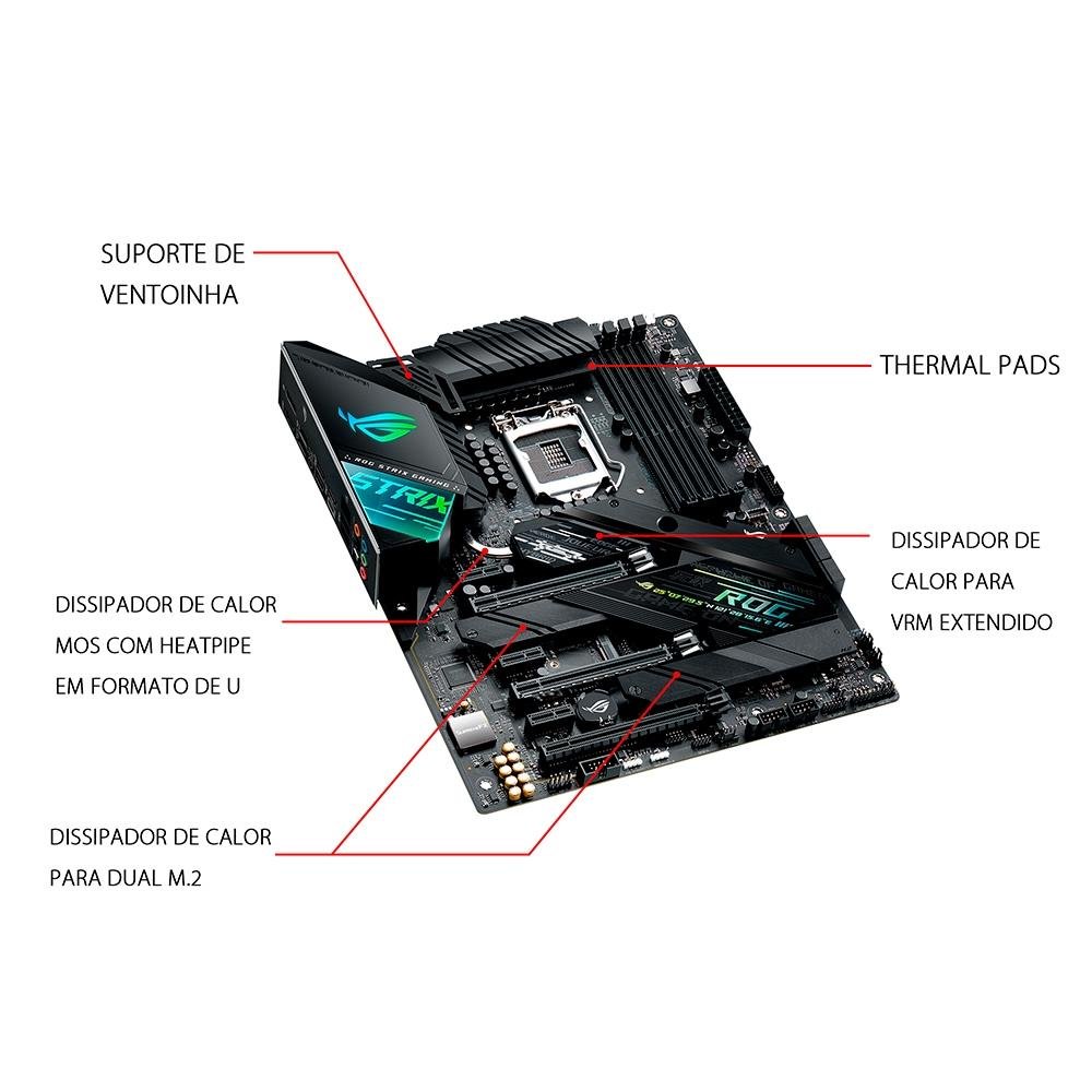 Placa Mãe Asus ROG Strix Z490-F Gaming, Intel LGA 1200, ATX
