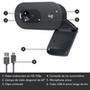Webcam HD Logitech C505 com Microfone Embutido de Longo Alcance e 3 MP para Chamadas e Gravações em Vídeo Widescreen - 960-001363