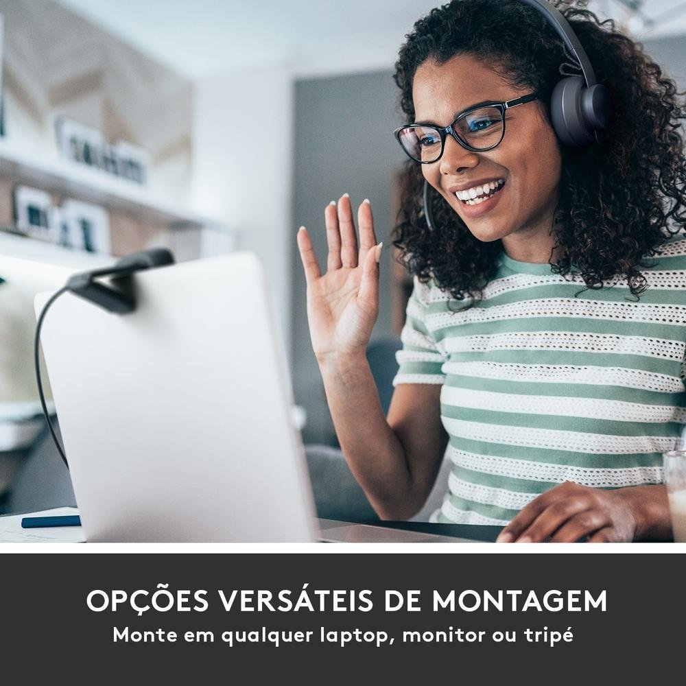 Webcam HD Logitech C505 com Microfone Embutido de Longo Alcance e 3 MP para Chamadas e Gravações em Vídeo Widescreen - 960-001363