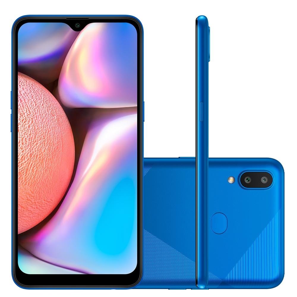 Smartphone Samsung Galaxy A10s, 32GB, RAM 2GB, Octa-Core, 13MP, Tela 6.2´, Azul Absurdo - SM-A107MDBRZTO Smartphone Samsung Galaxy A10s, 32GB, RAM 2GB, Octa-Core, 13MP, Tela 6.2´, Azul Absurdo - SM-A107MDBRZTO