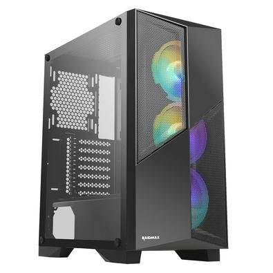 Gabinete Raidmax X Mid Tower X Fan X Frontais Argb X Traseira Lateral Em Vidro