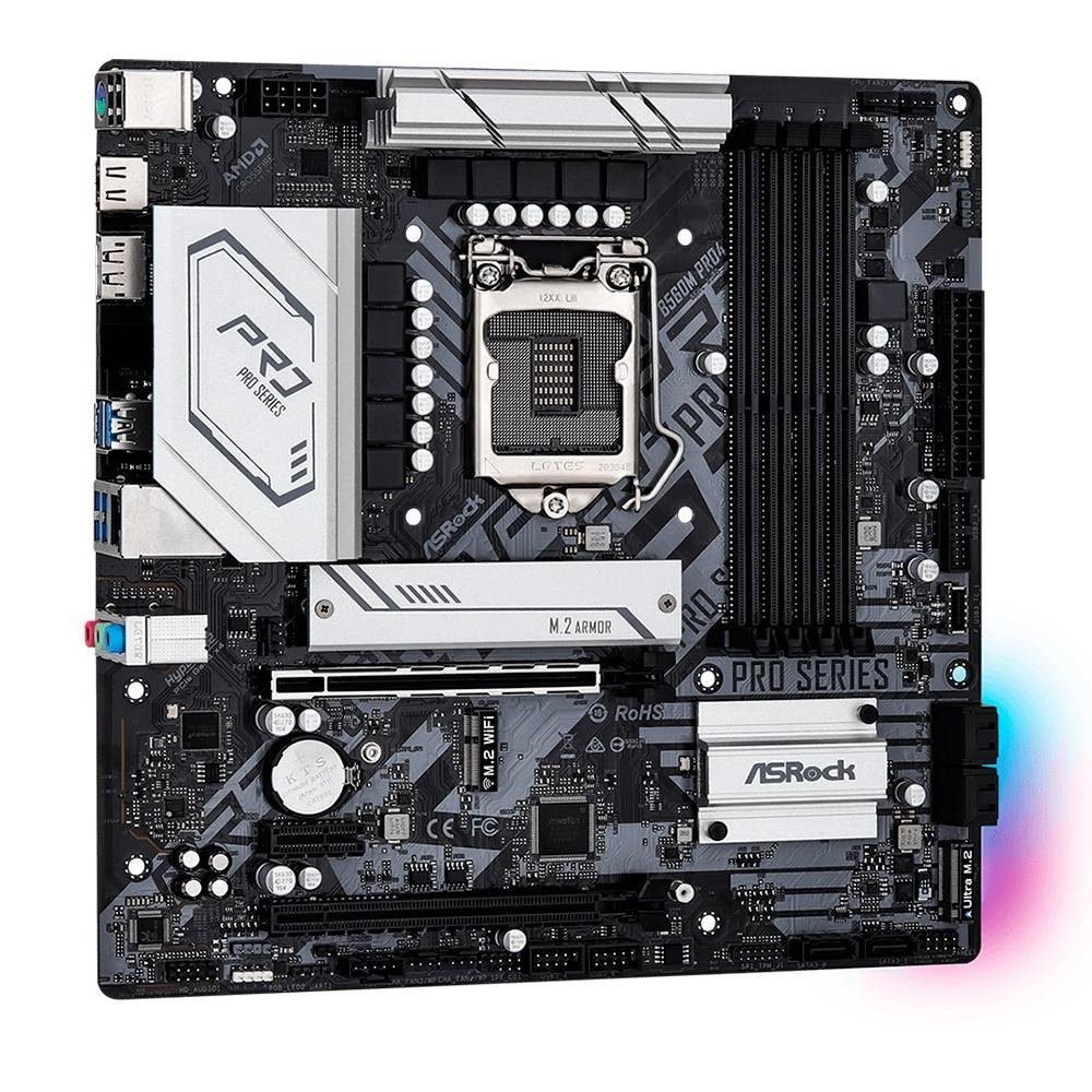 G*a様 ASRock B560M PRO4 マザーボード 第10世代Core Placa Mãe ASRock B560M Pro4, Intel LGA 1200, Micro ATX, DDR4 | KaBuM!